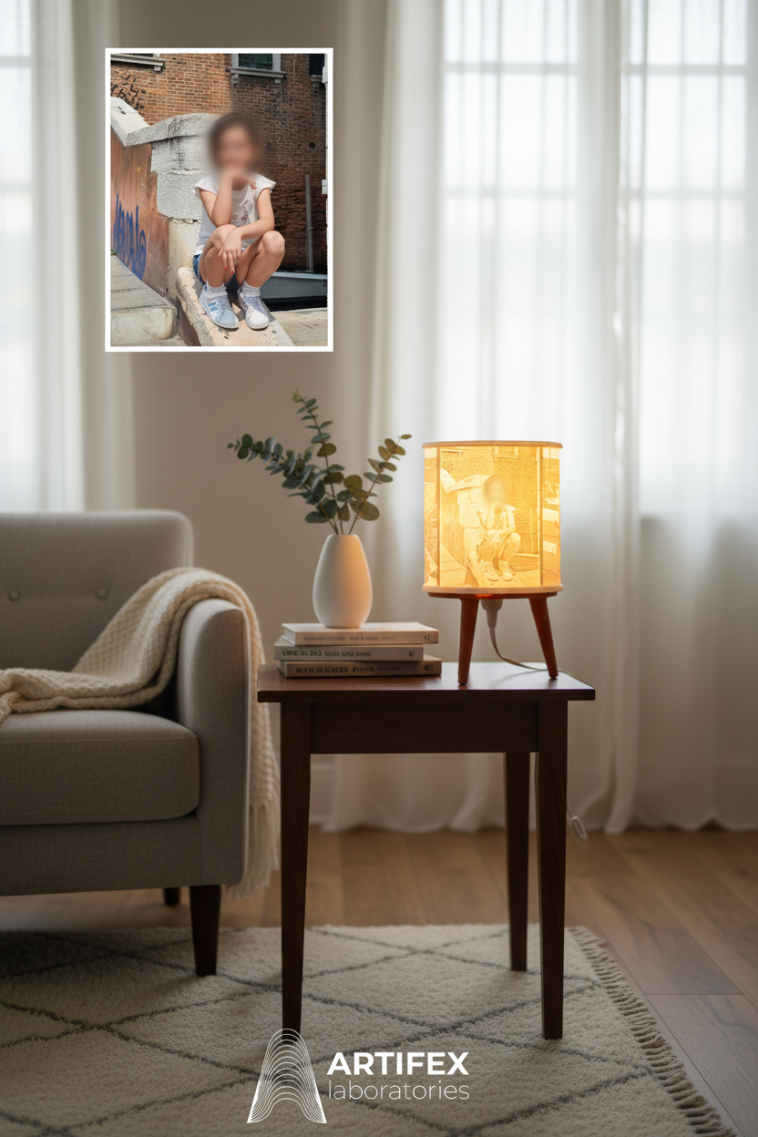 Lithopane Lamp - Lifestyle Portrait